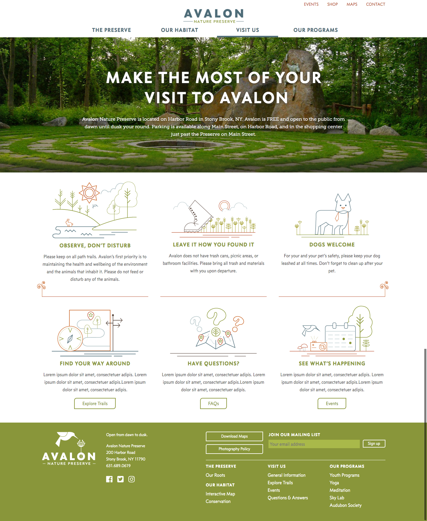 Avalon Nature Preserve Map Avalon Nature Preserve | Maskar Design